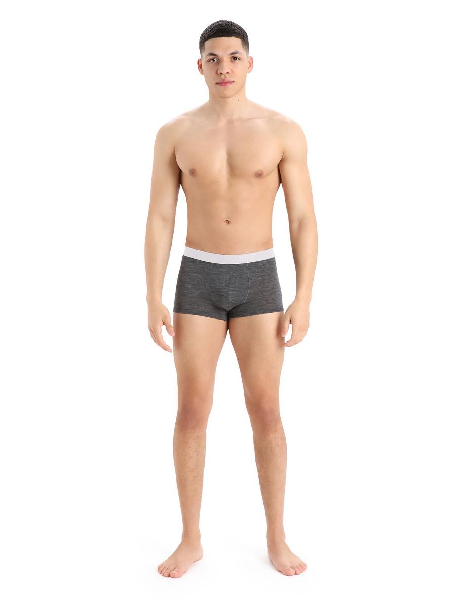 Monsoon Heather Men's Icebreaker Cool-Lite™ Merino Anatomica Trunks Underwear | USA 1288WNBY